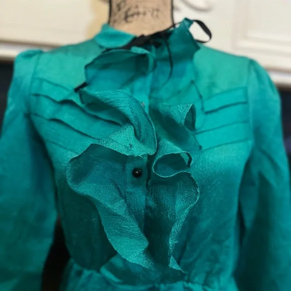 NWT Ghospell Elegant Green Long Sleeve Dress - threedaughtersproperties.com NWT Ghospell Elegant Green Long Sleeve Dress - threedaughtersproperties.com